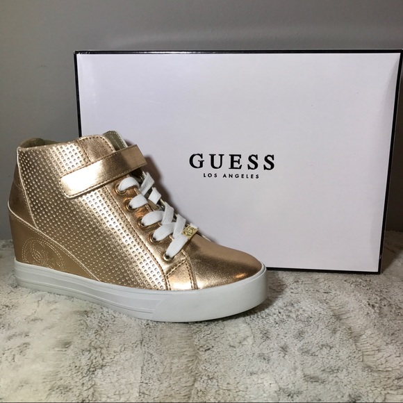 guess rose gold shoes